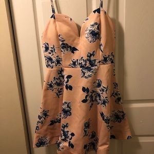 Floral flare mini dress